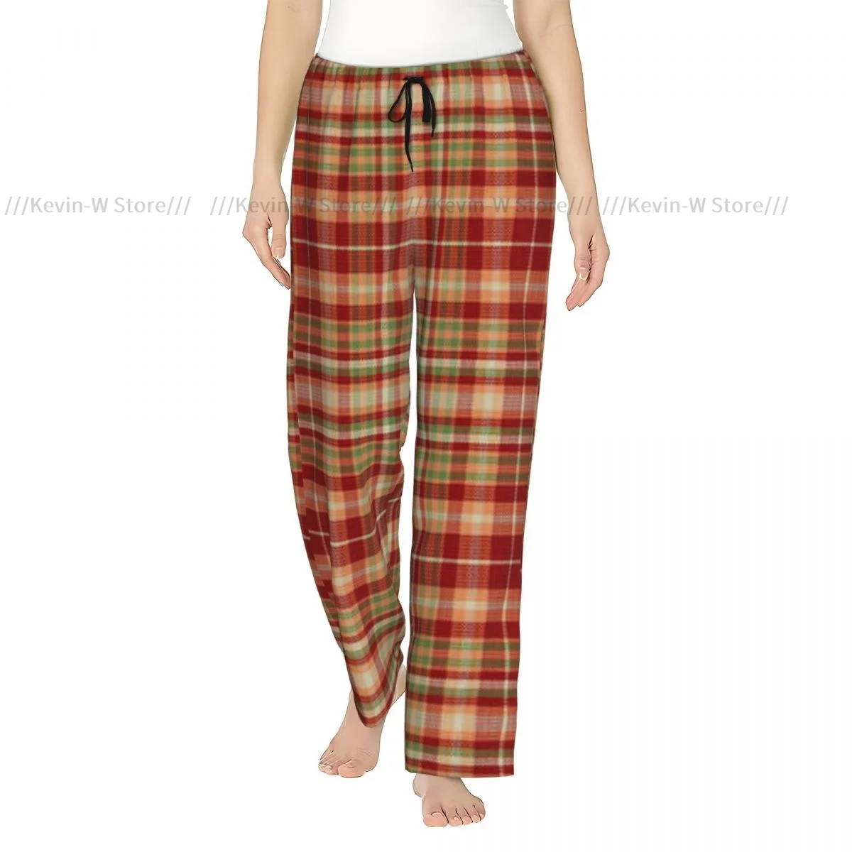 

Tartan Plaid Pattern Flannel Pajama Pants for Women Warm and Comfortable Sleepwear