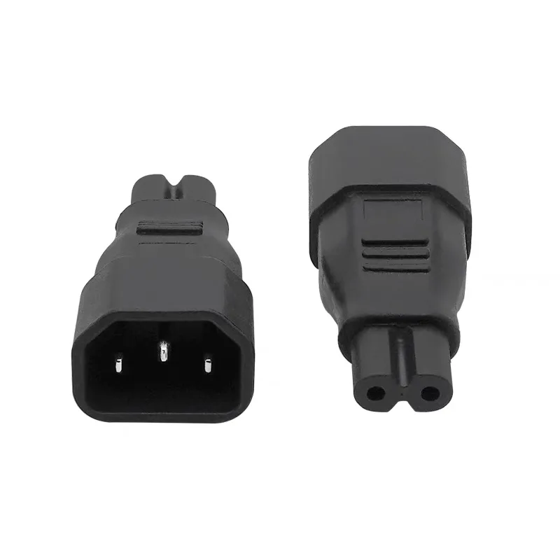 Standard Molded IEC 320 IEC320 C14 Socket to IEC C7 Plug AC Power Adapter