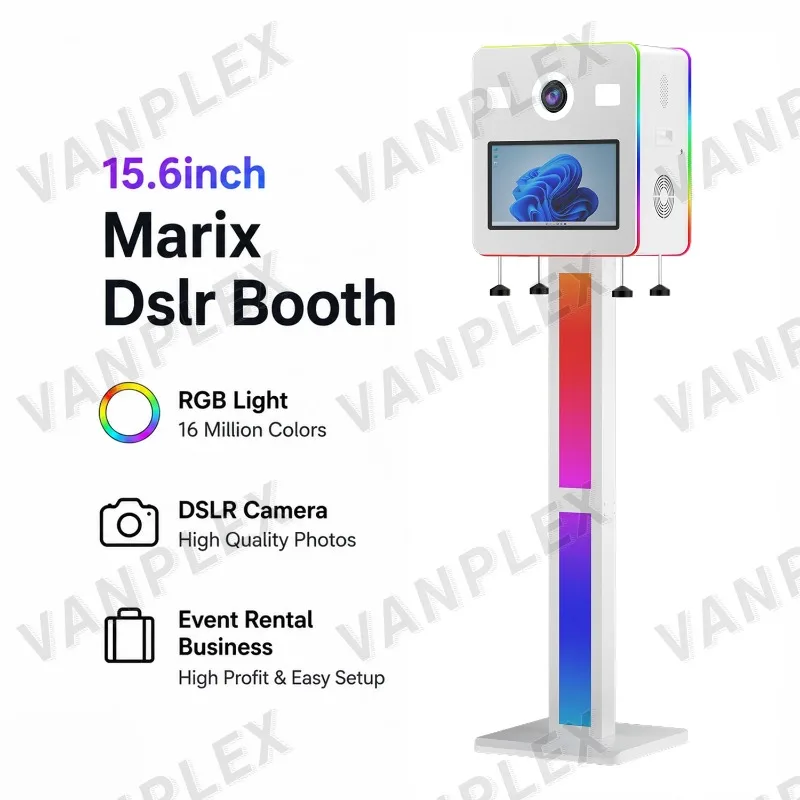 【Hot Sale】Durable Metal Dual Screen DSLR Photo Booth 15.6