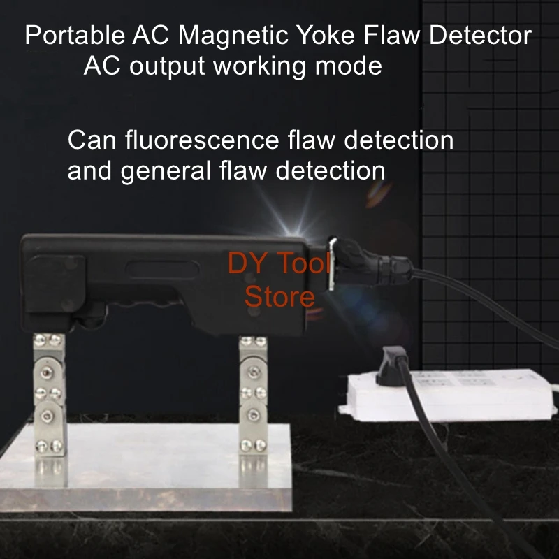 HY-2 AC/DC detector de falhas de partículas magnéticas portáteis Detector de falhas de metal de jugo eletromagnético com ângulo de guia inclinado iluminado