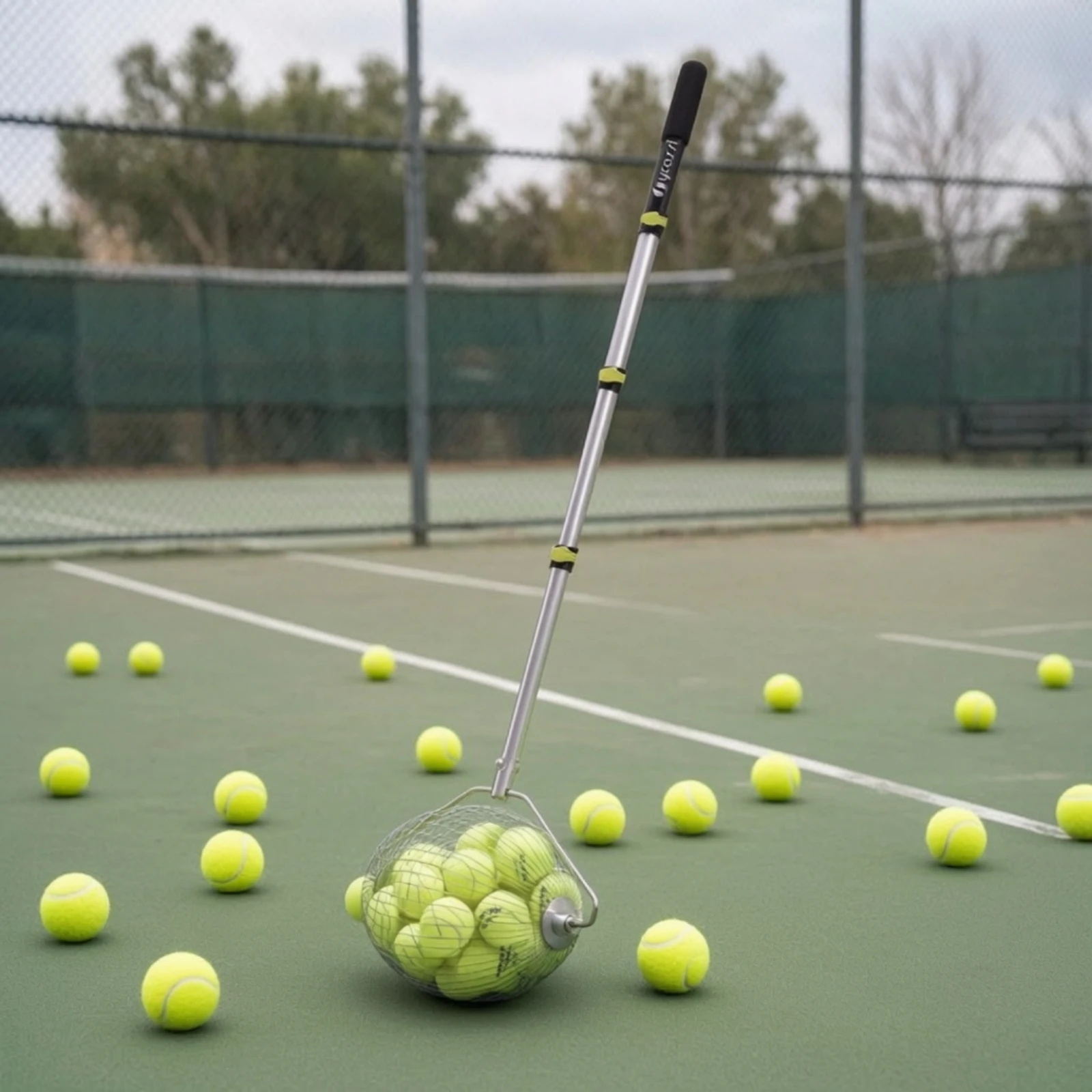 tennis-ball-picker-with-wire-basket-adjustable-tennis-ball-collector-comfortable-grip-easy-transport-for-coaches-training