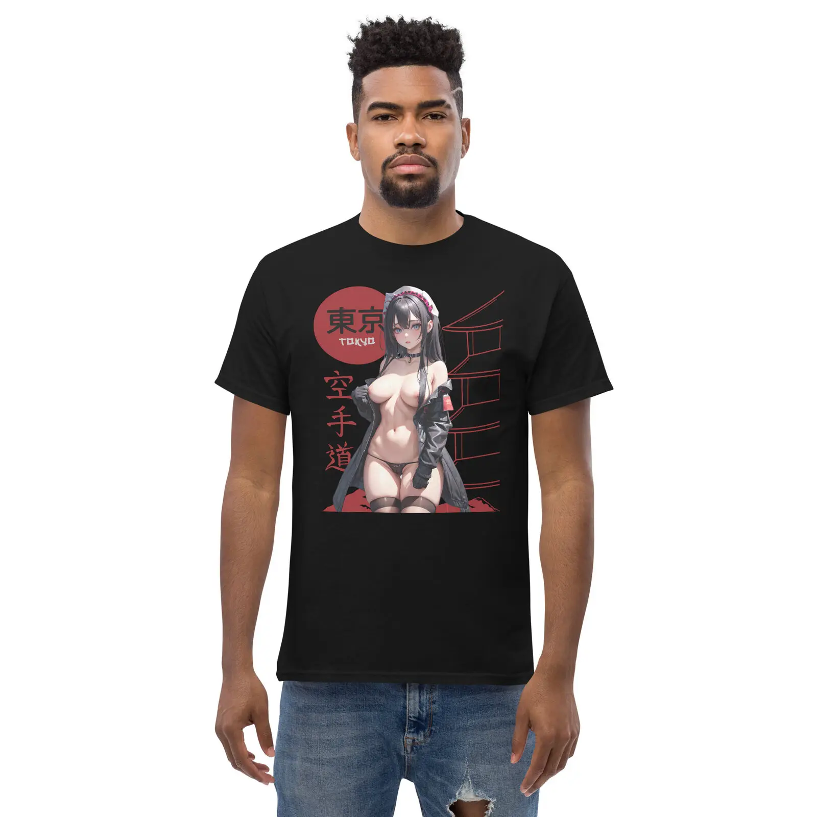 

Hot Japanese Anime Girl T-shirt - Manga with a Hot Anime Girl, Ecchi Art