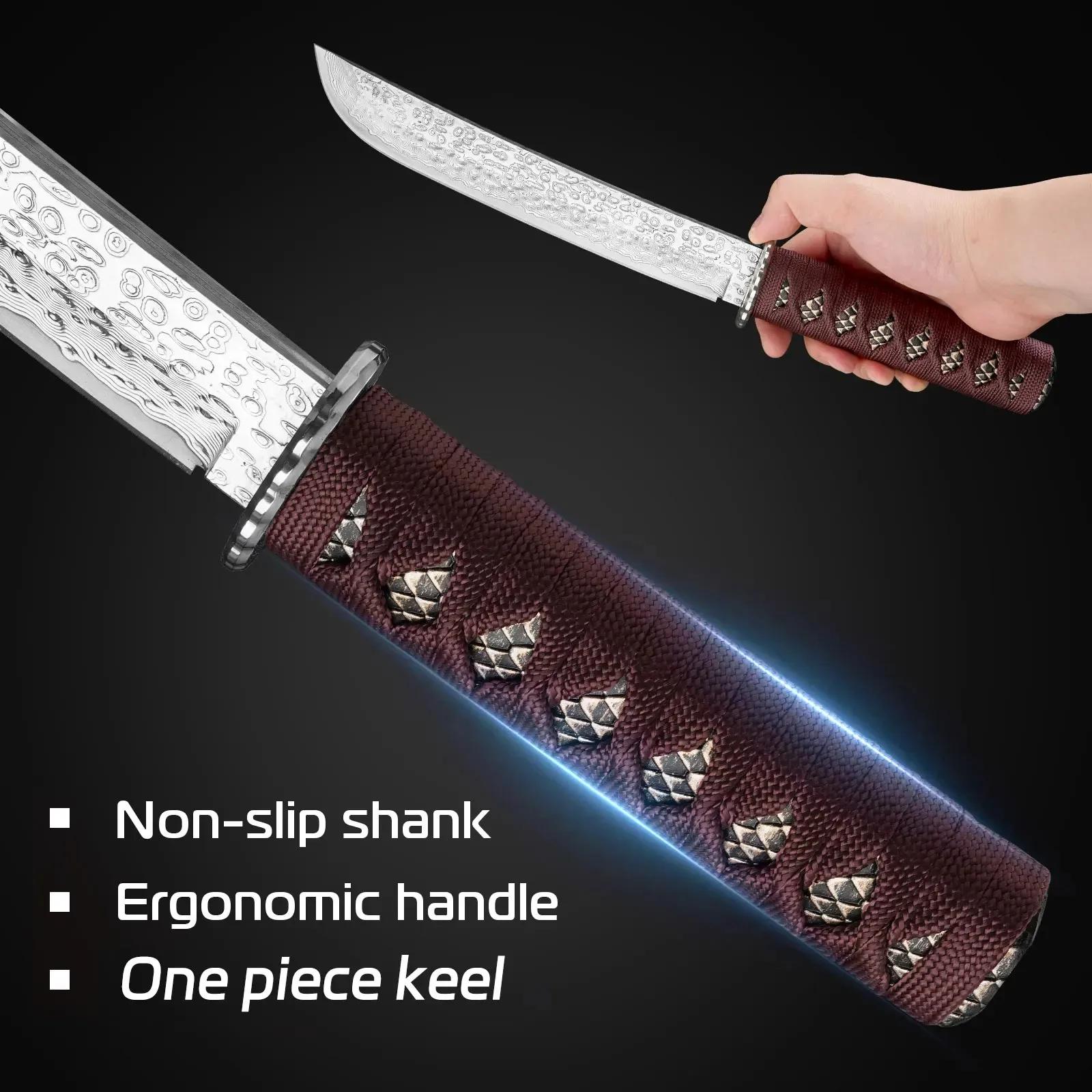 High-Hardness Military Tactical Knife With Scabbard Self-Defense Outdoor Jungle Multi-purpose Survival Knife and Cutting Knife