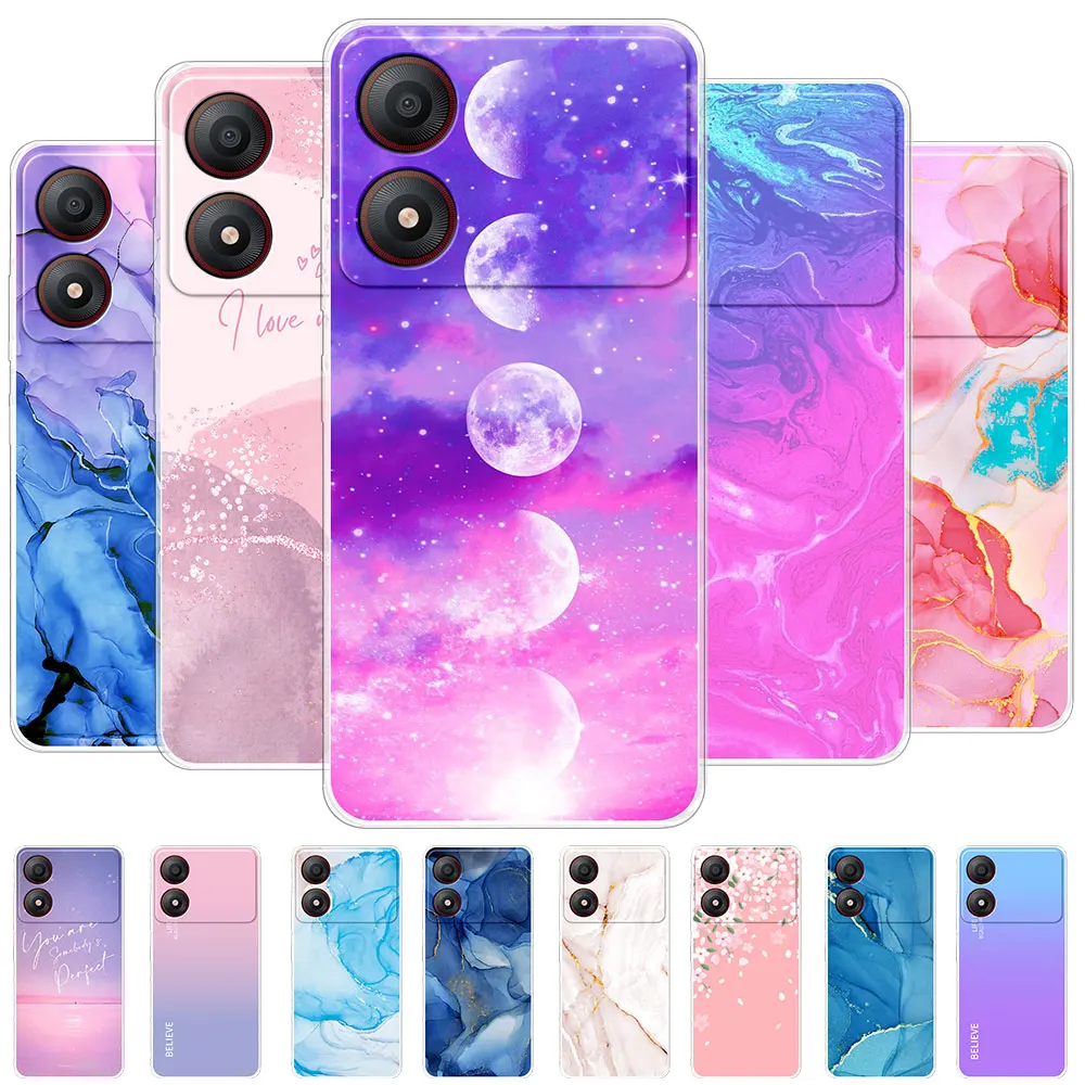 For ZTE Blade A34 Case Fashion Clear Silicone Soft Phone Case For ZTE Blade A54 Bumper Back Cover Coque For ZTE Blade A34 Fundas