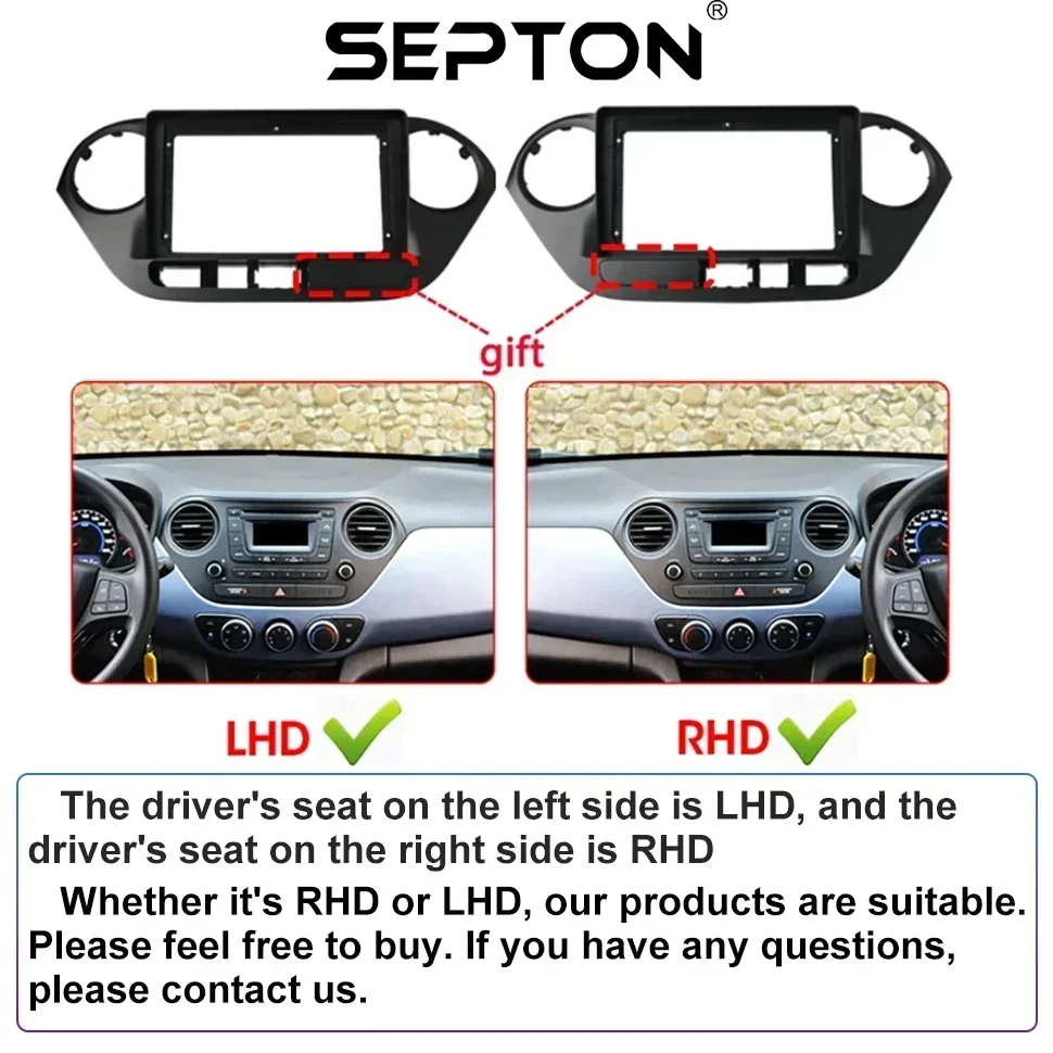 SEPTON 2Din Head Unit Car Radio for Hyundai Grand I10 2013-2018 8Core CarPlay Navigation Multimedia Player Stereo Vehicle Audio