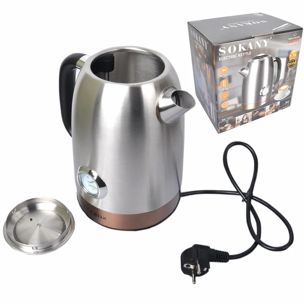 

1.7L 2200W Portable Kettle Electric Stainless Steel Water Heater Boiler Coffee Cup Boiling Tea Pot 220V For Home Appliance 전기포트