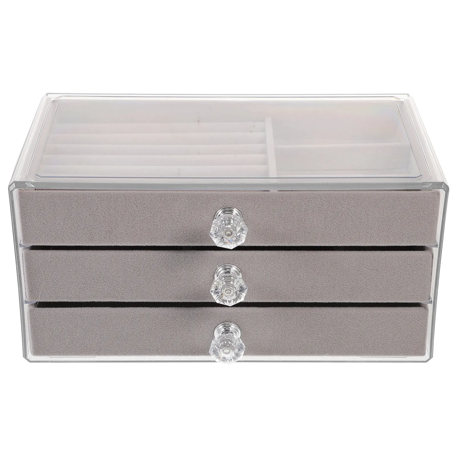 

Multifunctional Jewelry Storage Box Stackable Organizer Drawer Jewelry Case for Necklaces Earrings Bracelets Desktop Vanity