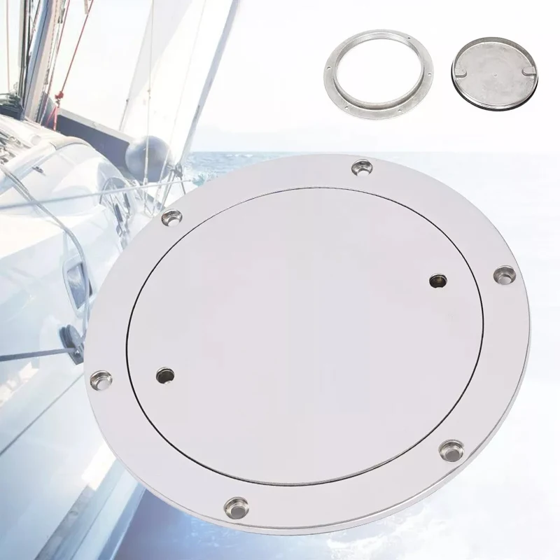 For Boat 1pcs 4inch/6inch  Deck Plate Inspection Bayonet  Boat Access Hatch Cover  Boat Marine Waterproof  Stainless Steel