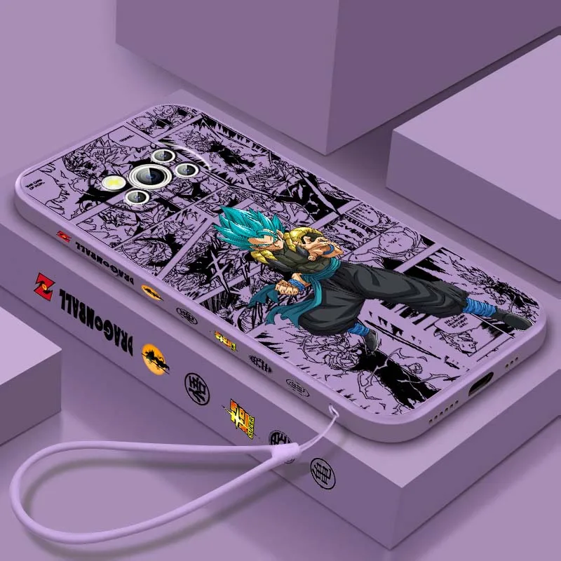 

Dragon Ball Luxury Goku Vegeta Phone Case For Xiaomi Mi Poco X7 X6 X5 X4 X3 M7 M6 M5s M5 M4 M3 F7 F5 F4 Pro 5G Liquid Left Rope