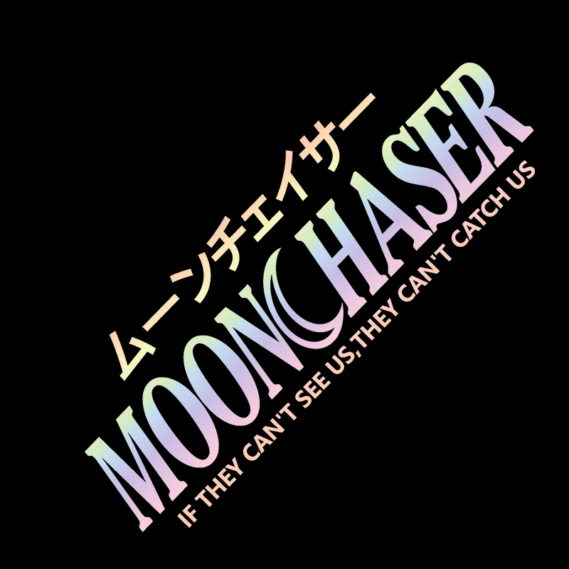 JDM MoonChaser Car Sticker Windshield Banner Night Run Sport Competition Style Waterproof Sunscreen Decorative Vinyl Decals