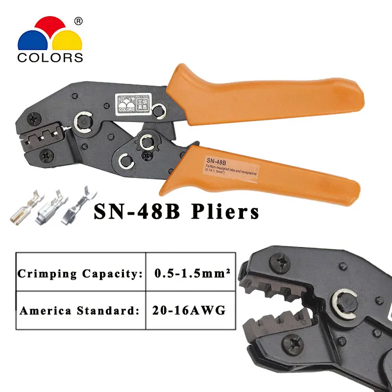 Crimping Pliers SN-48B with tab 2.8 4.8 6.3 VH2.54 3.96 2510 terminal box Car connector wire electrician tools set