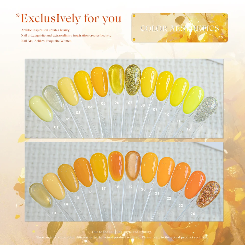 Vendeeni 24 Farben Hochpigmentiertes Gel-Nagellack-Set UV-Reinfarben-Glitzer-Gel Magnetisches Katzenaugen-Gel mit Display – Detail 13