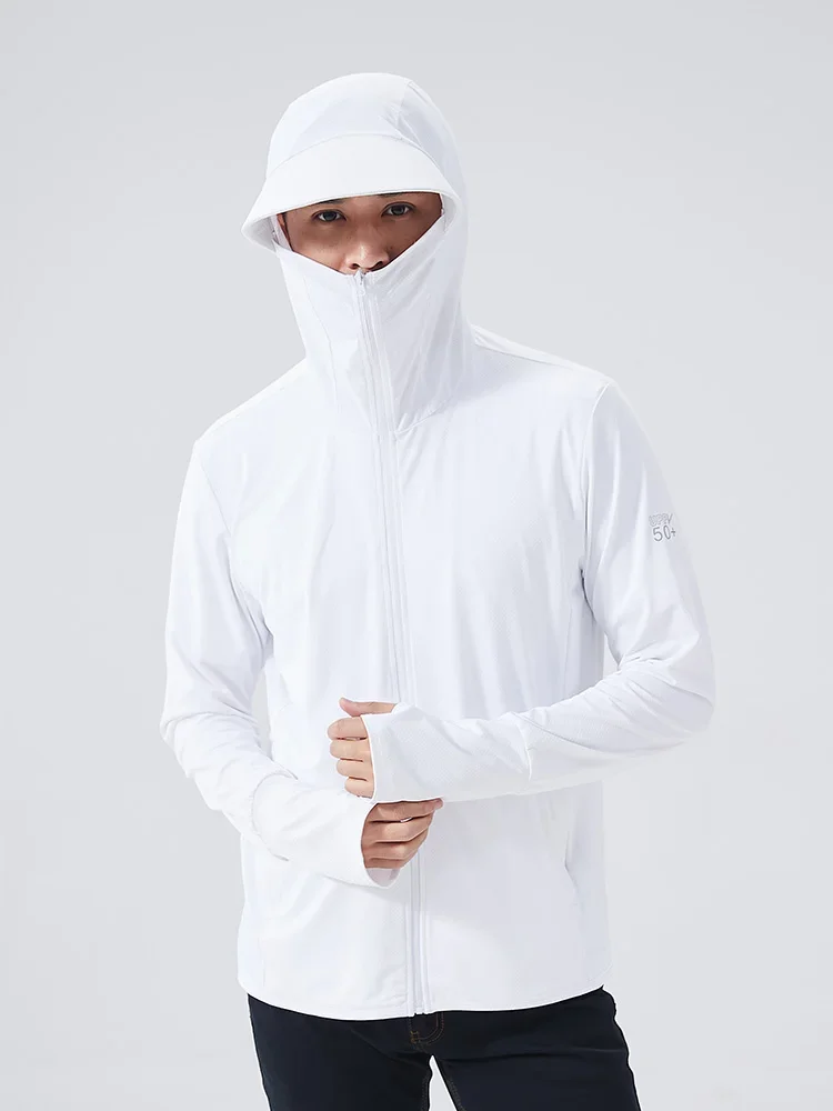 

Verano UPF 50+ UV proteccion solar abrigos de piel hombres ropa deportiva ultraligera prendas de vestir con capucha hombres