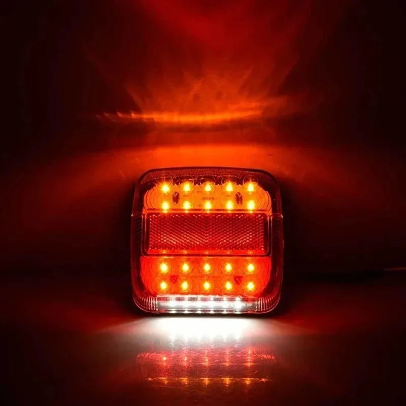 12V Trailer Truck LED Tail Light, 20-SMD Brake Stop Turn Signal Indicator Lamp, Waterproof for RV Van Bus