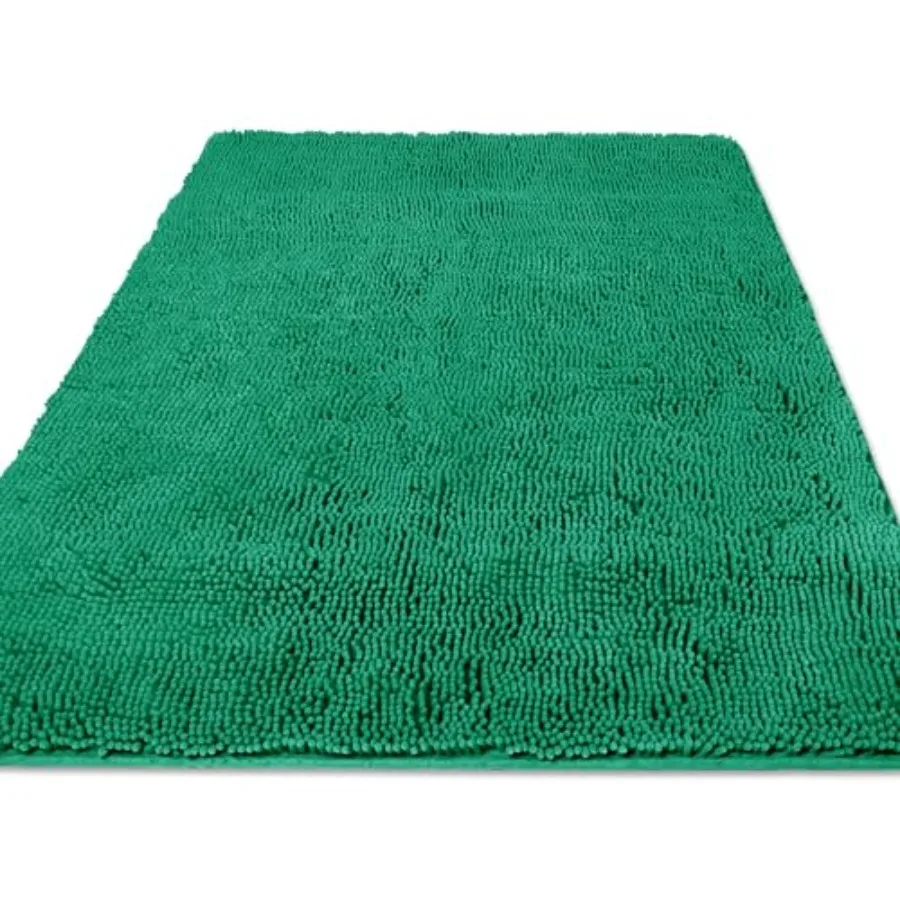 

Large Bathroom Rug Thick Chenille Long Bath Mat Washable and Absorbent Etra Large Bath Rug Non-Slip Soft Runner Rug for Bathroo