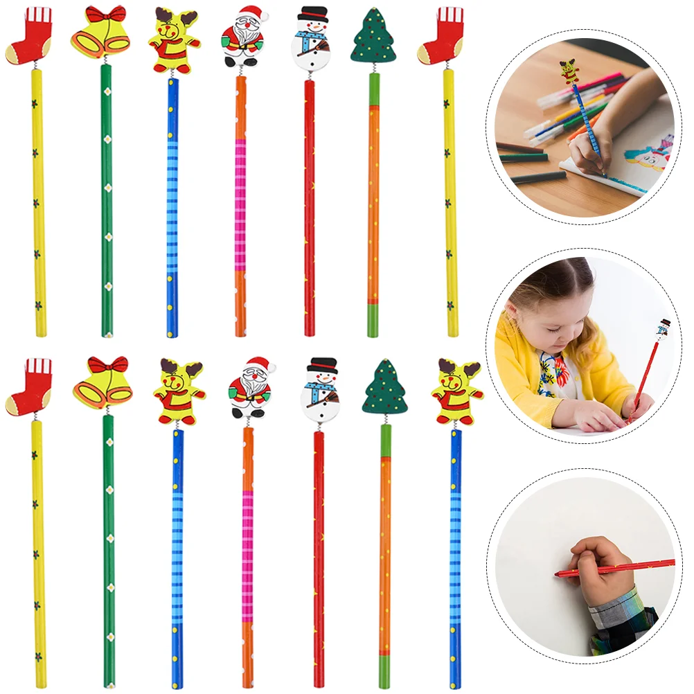 

25 Pcs School Children Pencils Christmas Elements Household Kids Stationery Student