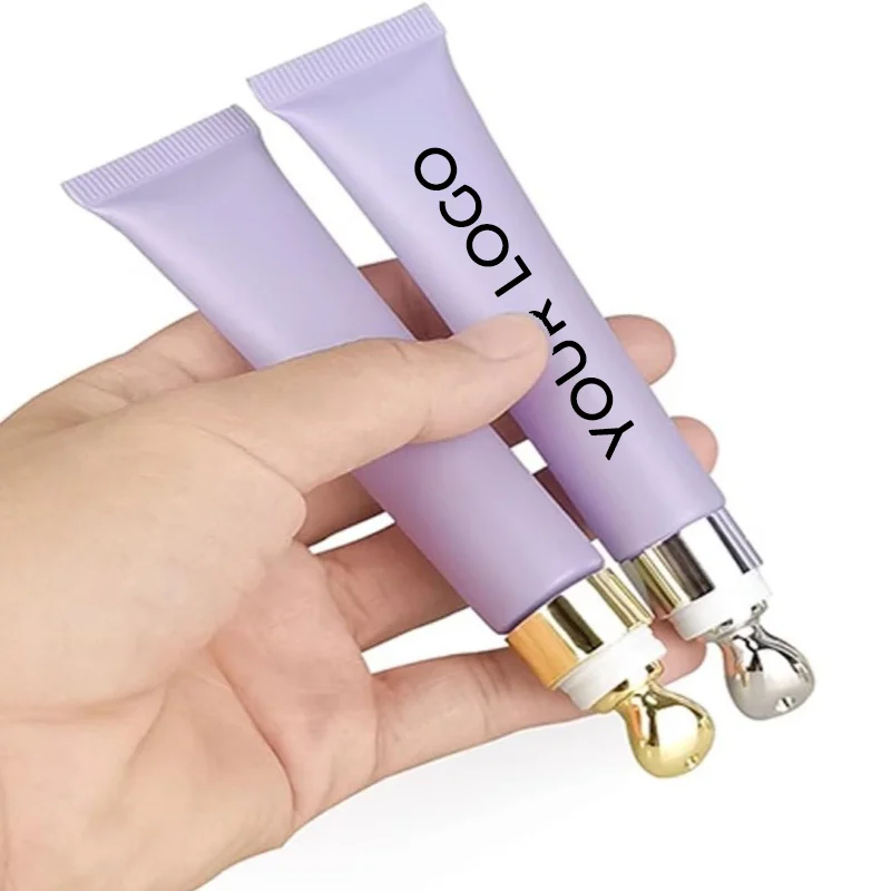 50 Stück 20 ml【Logo-Anpassung】Zinklegierung Golden Silvery Massage Pink Purple Frosted Tube Cold Lip Glaze Lip Oil Augencreme