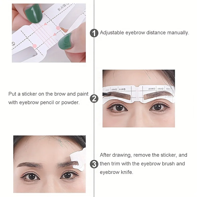 12 Types, Eyebrow Card，Eyebrow Sticker Set, Eyebrow Template Kit, Eyebrow Templates for Women wedding gift summer mother's day