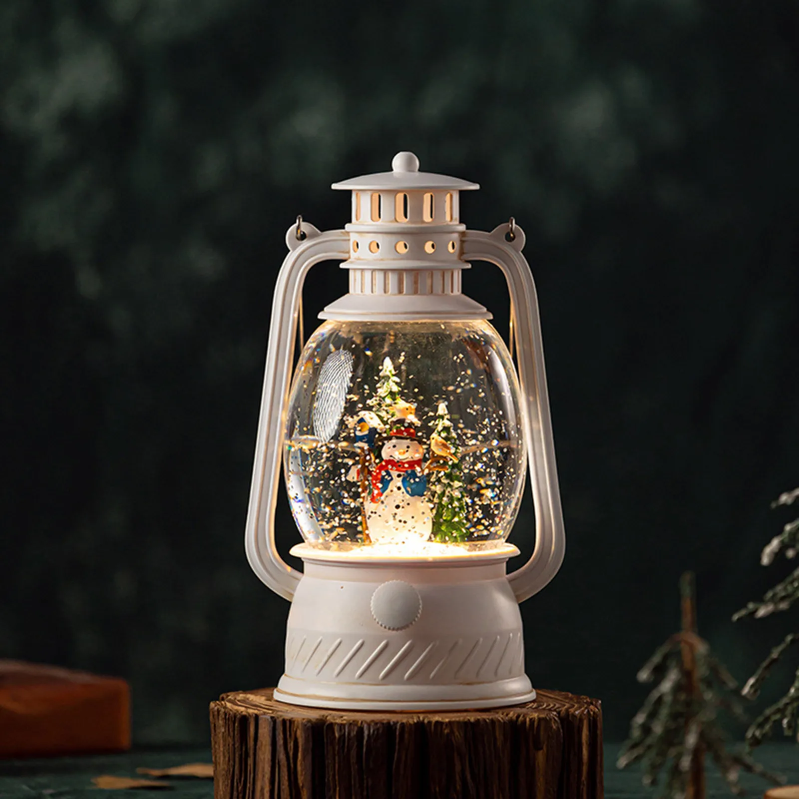 Christmas decoration music crystal ball, christmas old man camping light portable music box music box snow crystal ball usb