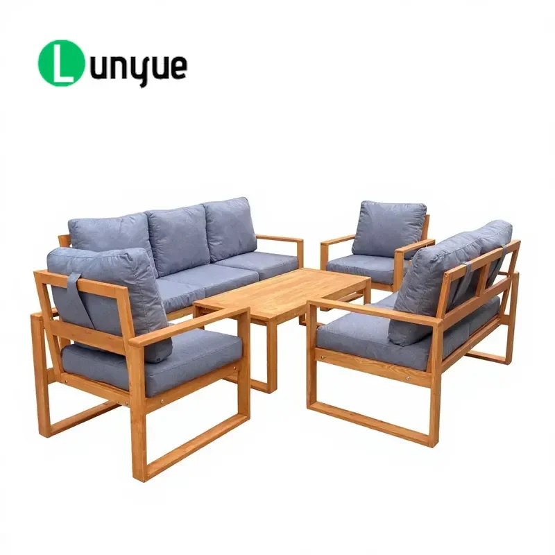 Modern Eco Friendly Outdoor Sofa Set for Garden Balcony Backyard Hotel Park Durable Weather Resistant Patio Furniture