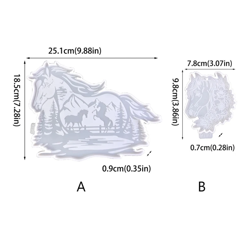 Spersonalizowana ozdoba ścienna żywicy kształcie konia Unikalna dekoracja Formy silikonowe Wykwintne przedmioty dekoracyjne