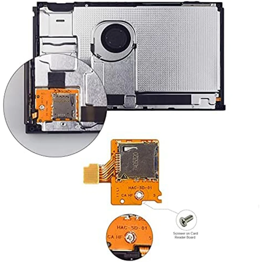 Micro-Sd Card Slot Board Replacement Repair Kit Repair Parts for Nintendo Switch Ns Tf Sd Card Slot