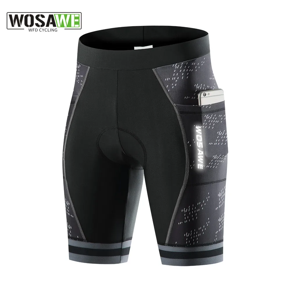 

WOSAWE Summer Women's Cycling Shorts Gel Padded Brethable MTB Bike Shorts High Waist Riding Pockets Short Bicycle Pants Tights