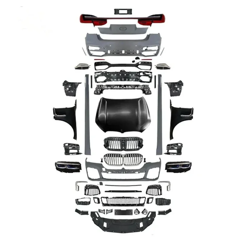 

bodykit for 7 Series G11 G12 body kit upgrade to M style front rear bumper hood side skirt headlight tail lights diffuser