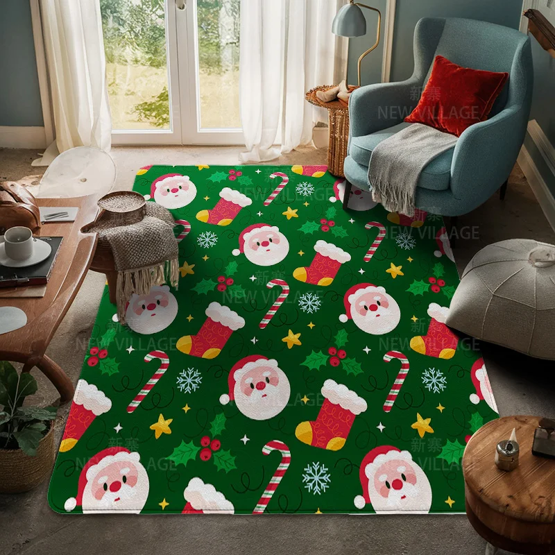 House entrance carpet Home door mat Living Room Bath Foot bathroom non-slip water absorption rugs bath Merry Christmas winter