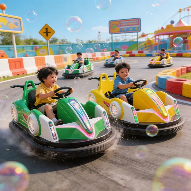 

Children Electric Drift Go Kart with Bubble Maker Safe Durable Racing Kart for Kids Outdoor Indoor Playground Ride on