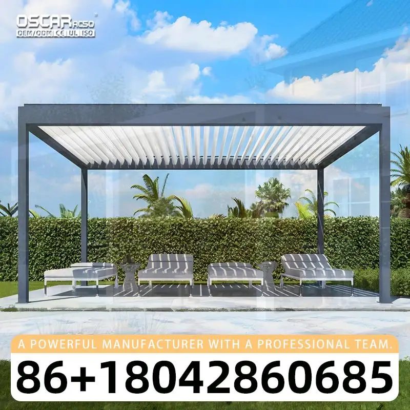Hot Selling Design Aluminum Gazebo Outdoor Pergola for Sun and Car Shading pergola