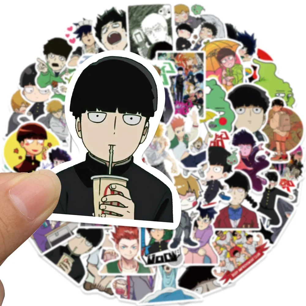 10/30/50pcs Cool Anime Mob Psycho 100 Graffiti Stickers Cartoon Decal for Skateboard Fridge Luggage Waterproof Sticker Wholesal