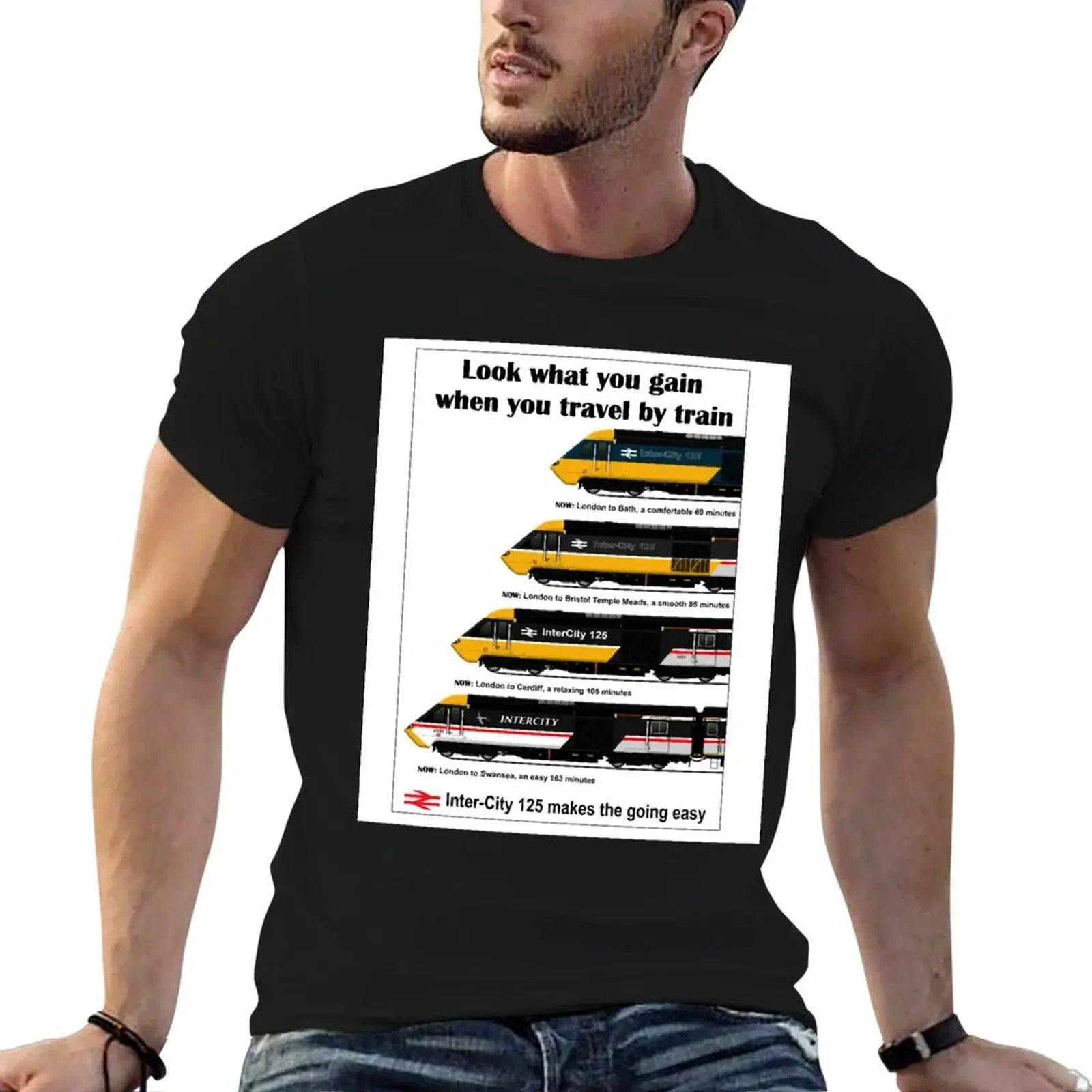 intercity 125 1970s & 80s poster T-Shirt custom shirt football t shirt t shirts for men graphic