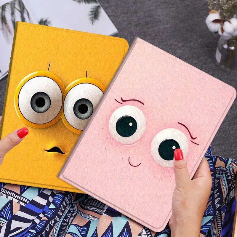 

Cute Pink Eye Face For Xiaomi Redmi Mi Poco Pad 2 5 6s 7 7s Ultra Pro Max 14 12.4 12.1 inch Soft Tablet Case Gift
