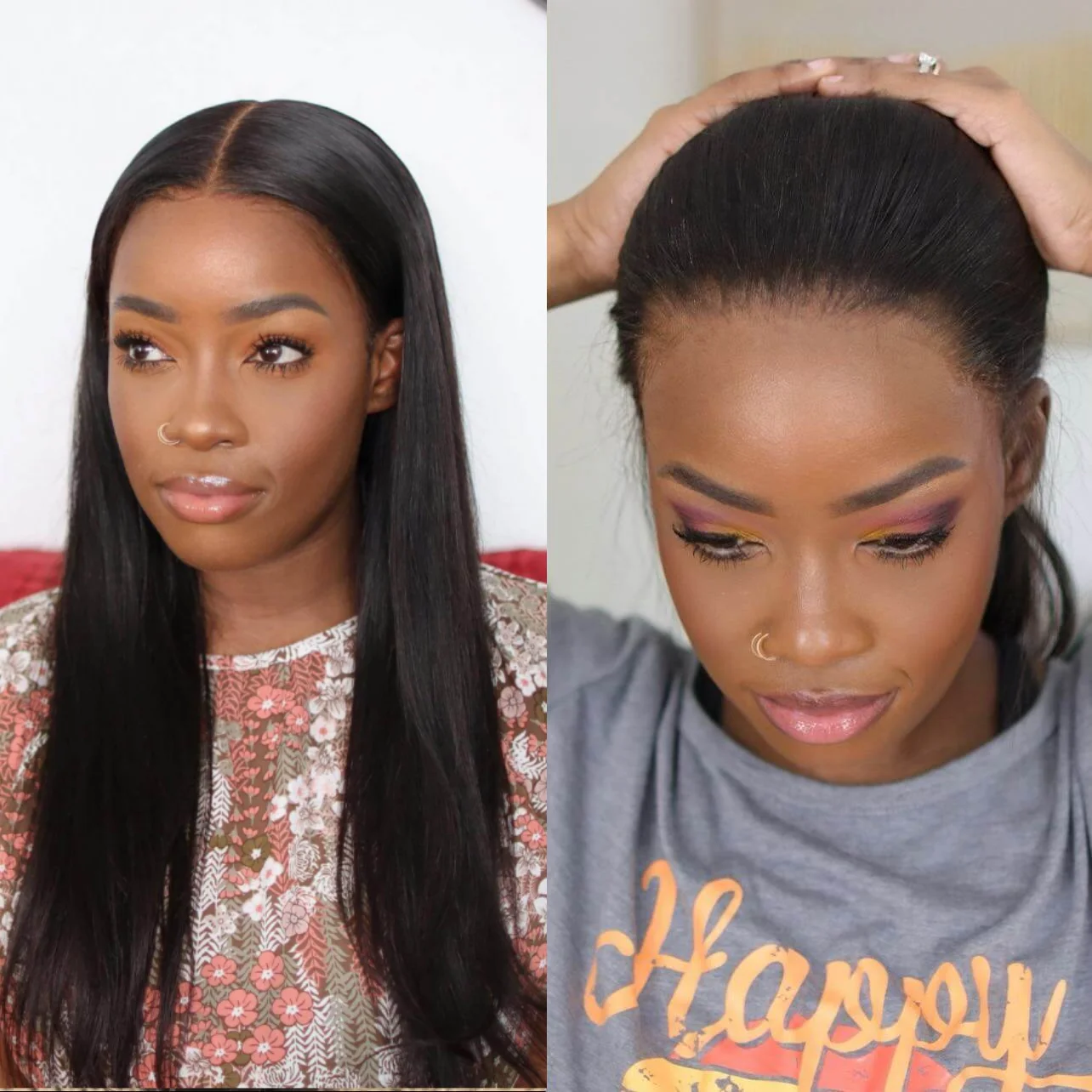 

350 Density HD Lace Frontal Wig 13x6 HD Lace Front Wig Straight Hair Invisible HD Lace Melt Skin HD Lace Front Human Hair Wig