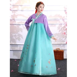 Vintage South Korean Traditional Costume for Female, Hanbok Dresses, Korean Minority Dance Costumes, Ancient Costume