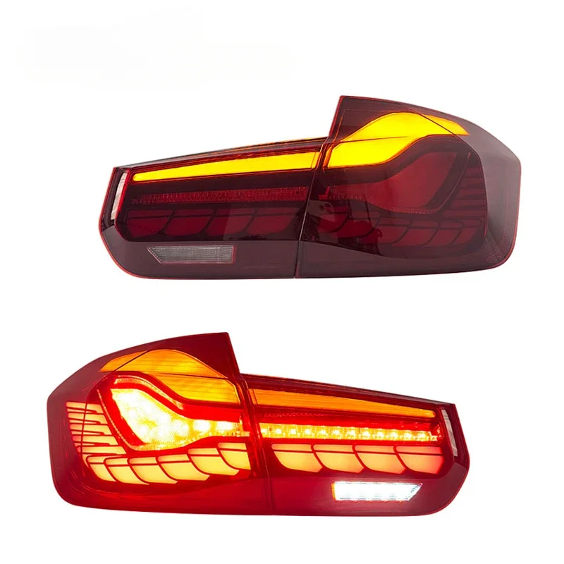 SJC For BMW 3 Series F30 F35 Taillights Assembly 2013-2018 Modified Dragon Scale Taillamp LED Rear Lights Car Accessories