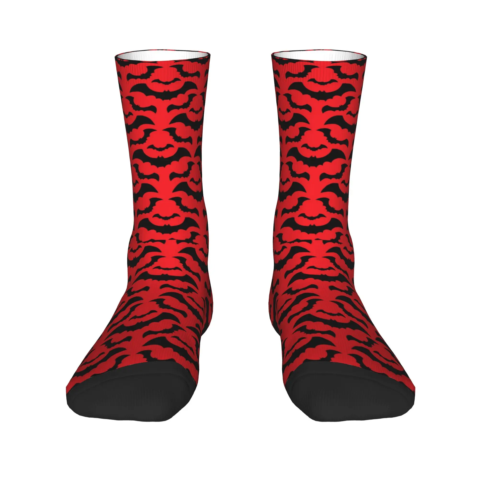 

Cute Printing Gothic Witch Bats Pattern Socks for Men Women Stretchy Summer Autumn Winter Ghost Halloween Crew Socks