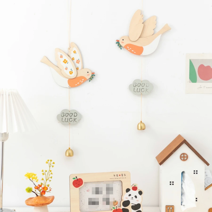 Wooden Wind Chimes Hummingbird for Home Party Festival Indoor Outdoor Decor Memorial Housewarming Birthday Gifts for Women/Men