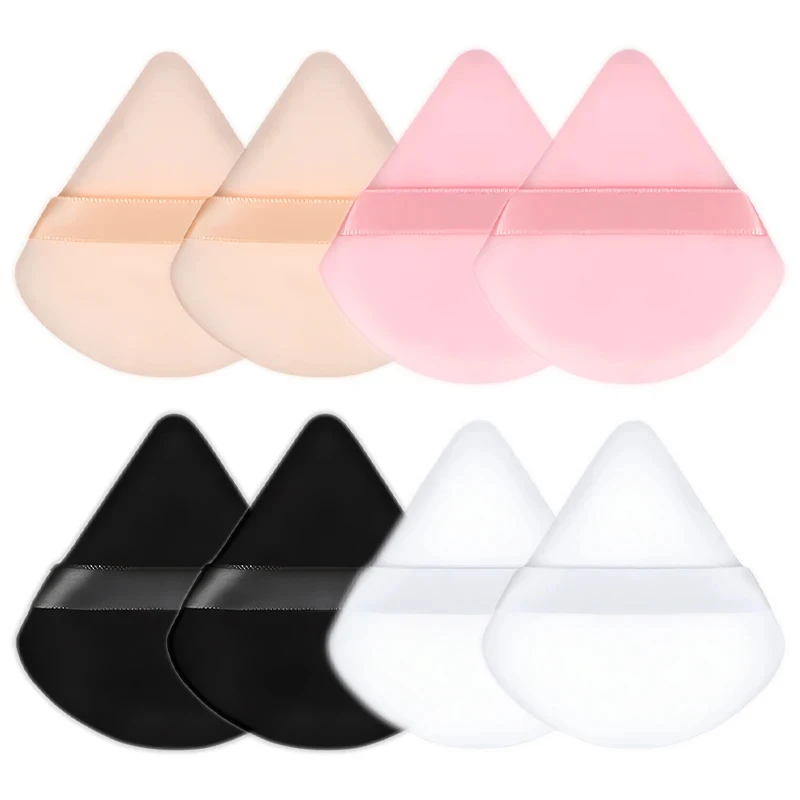 1-5Pcs Triangle Velvet Cosmetic Puff Make Up Sponges Wet Dry Use for Face Eye Contouring Shadow Cosmetic Foundation Makeup Tool