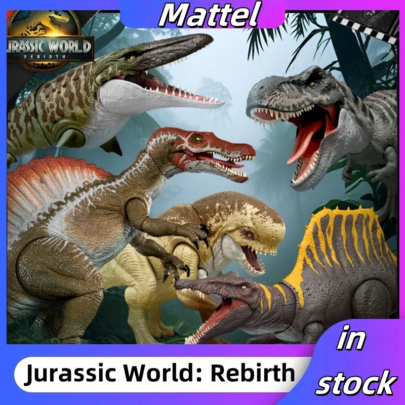 

In Stock Mattel Jurassic World: Rebirth 4 Spinosaurus Action Figure Model Simulated Dinosaur Model Toys Children'S Birthday Gift