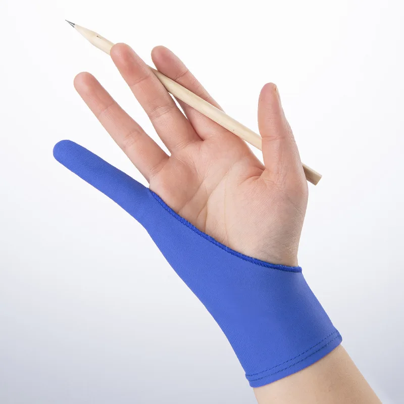 ถุงมือวาดภาพป้องกันรอยเปื้อนสำหรับศิลปิน – ถุงมือไร้นิ้วสำหรับวาดภาพที่รองรับหน้าจอสัมผัส (1 ชิ้น)