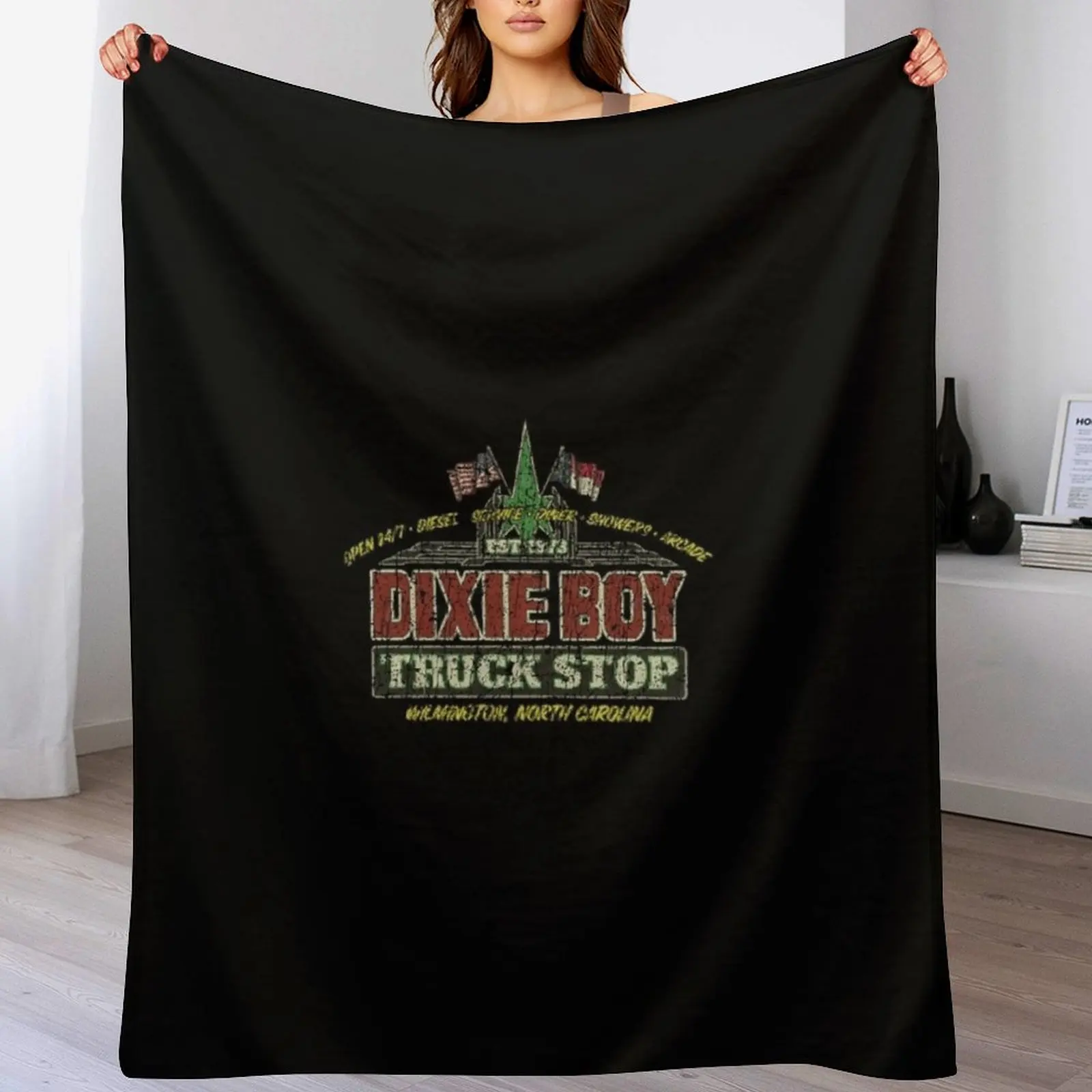 

Dixie Boy Truck Stop T-Shirt Throw Blanket Cozy Throw Blanket for Bed Sofa Chair