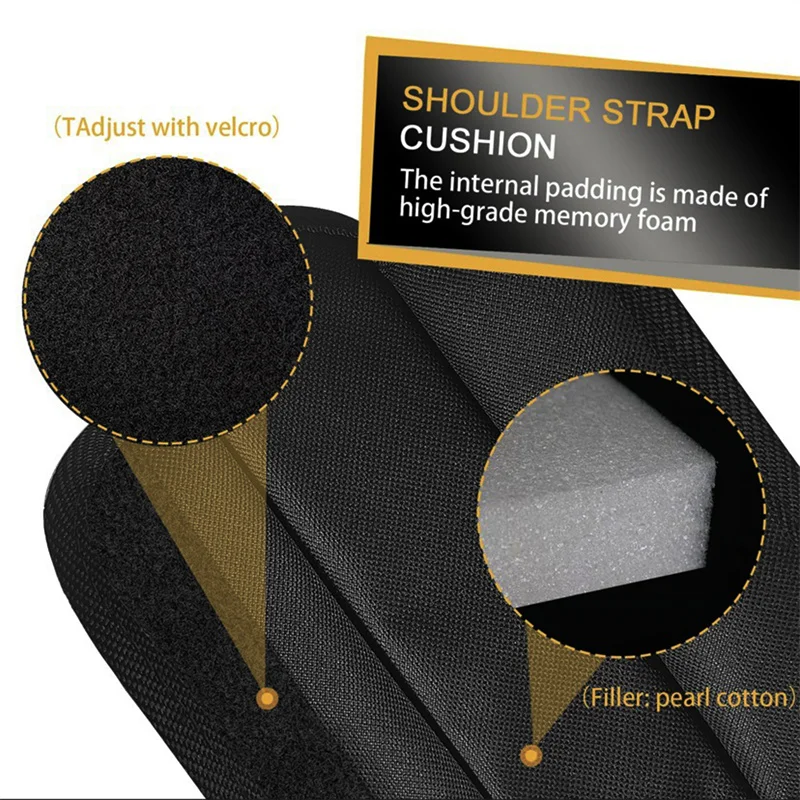 1 × وسادة كتف مبطنة بحزام مضاد للانزلاق، مبطنة قابلة للتعديل لحقيبة السفر، وسادات حزام كتف ناعمة ومريحة للسفر #5