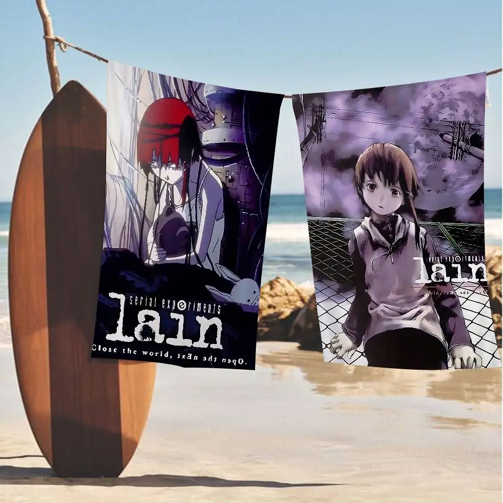 Serial Experiments Lain cartoon Big Microfiber Beach Towels Quick  Towel Sand Beach Towels Pool Towel for Travel Swim Pool Yoga