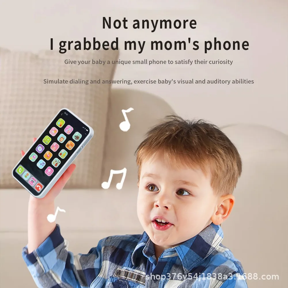 Kinder Multi-Mode-Touchscreen-Simulation iPhone-Modell frühe Bildung Spielzeug Handy Musik Telefon intellektuelle Entwicklung