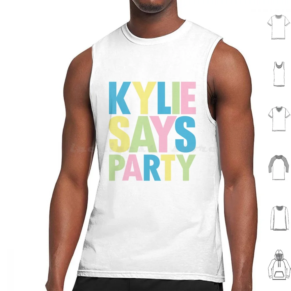 Kylie Minogue-Kylie Says Party Tank Tops Vest Sleeveless Kylie Minogue Kylie Christmas Christmas Holidays Festive