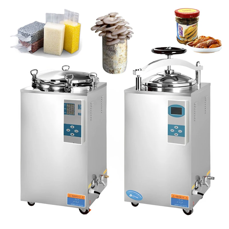 Autoclave verticale per sterilizzatore a vapore industriale per alimenti da 100 litri Macchina per sterilizzazione verticale per autoclave