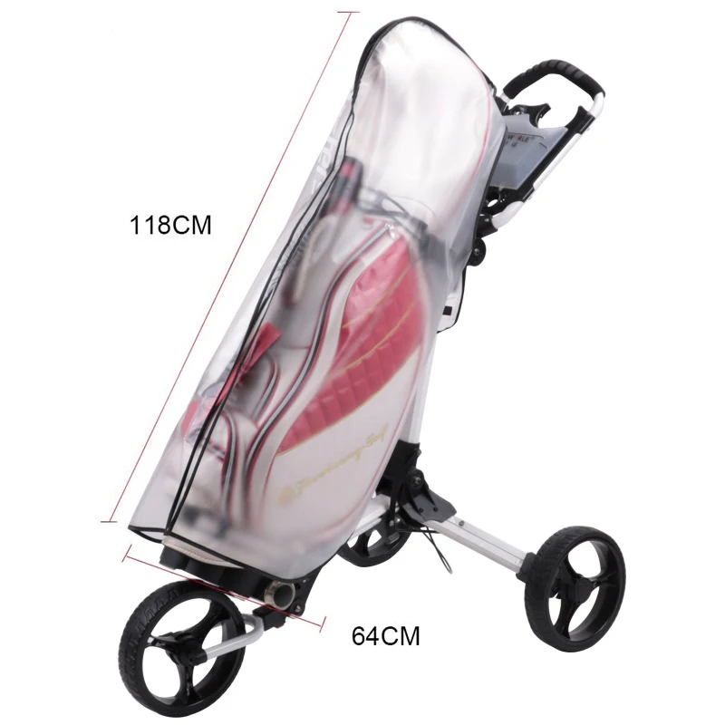1PCS Golf Bag Cover With Zipper Golf Bag Rain Cover Waterproof Clear Universal Fit Outdoor Sports Equipment Protection