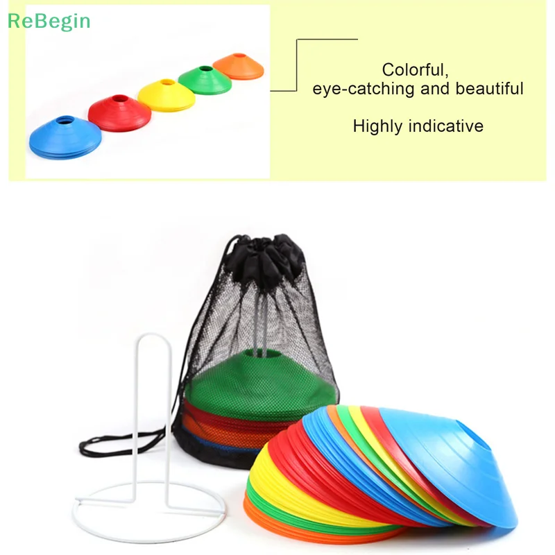 1/5/10PCS Disc Cone Set Multi Sport Training Space Cones With Plastic Stand Holder For Soccer Football Ball Game Disc